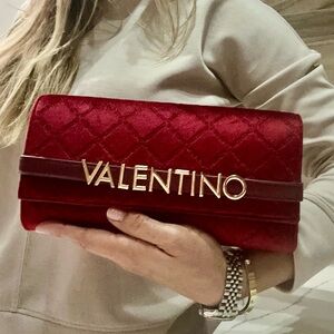 Valentino velvet clutch-new